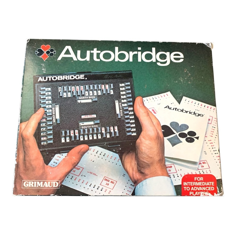 VTG 1979 Grimaud Autobridge Solo Board Card Game Complete